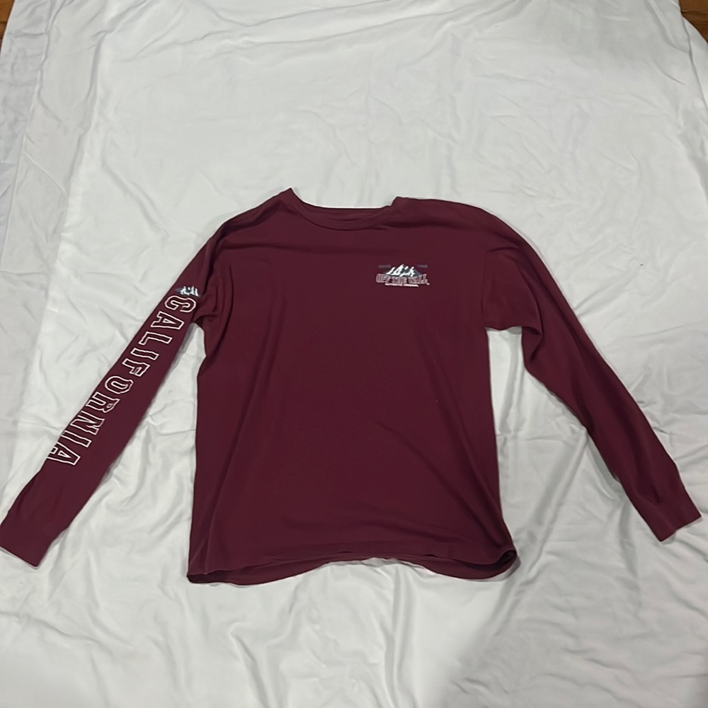 Maroon Vans Long Sleeve